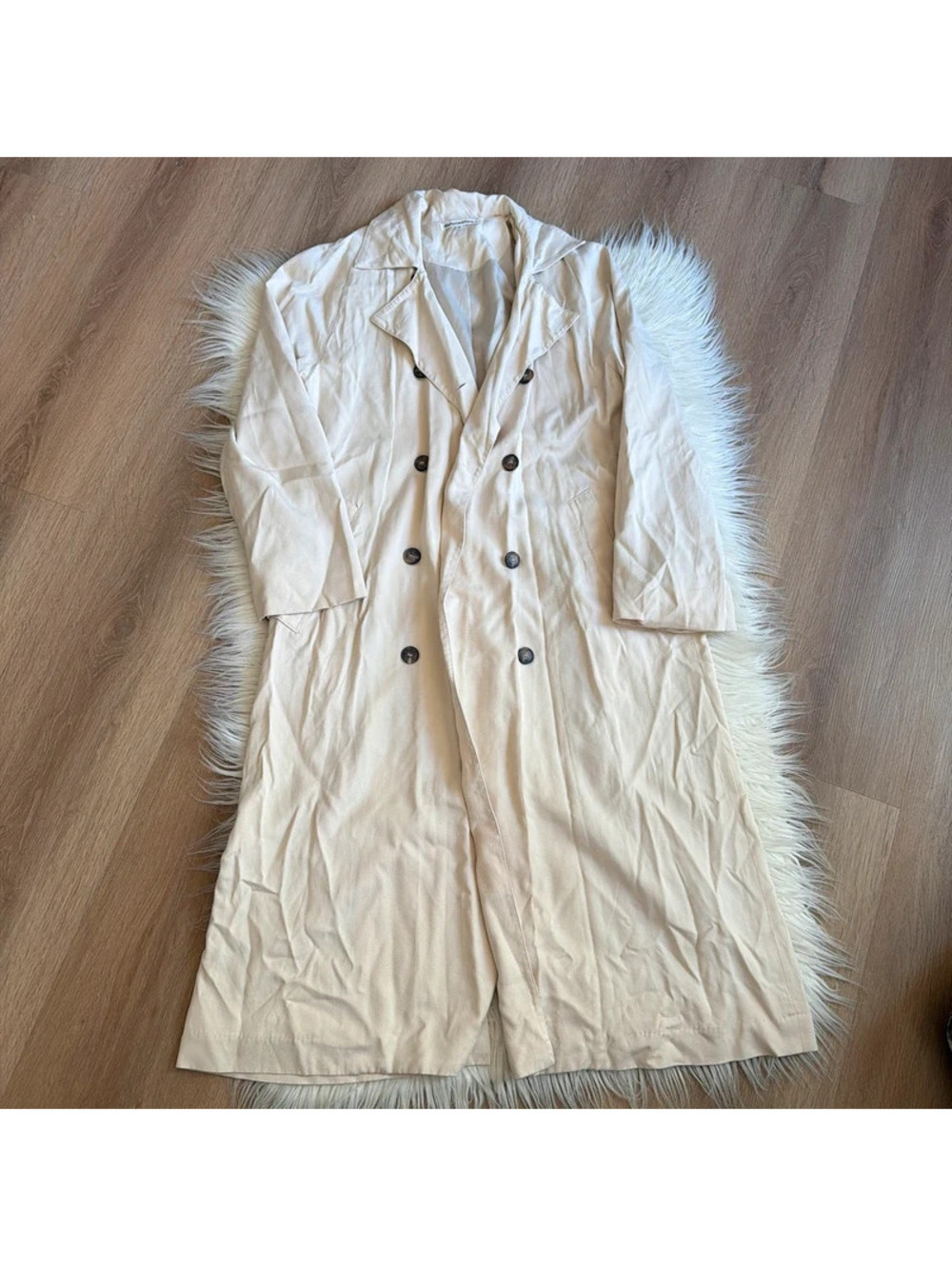 Reformation Cream trench coat